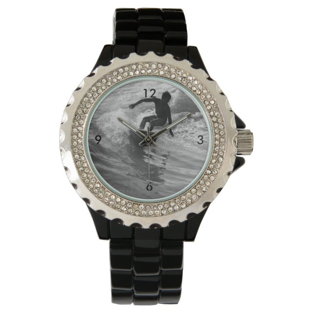 Riding the Wave Grayscale Armbandsur (Framsida)