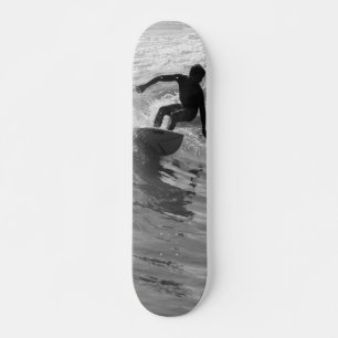 Riding the Wave Grayscale Mini Skateboard Bräda 18,7 Cm