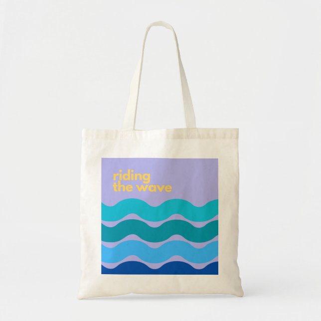 Riding the Wave | Totebag | inspirerande Tygkasse (Framsidan)