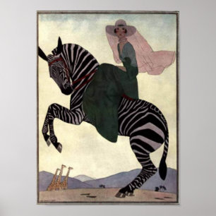 Riding the Zebra Poster