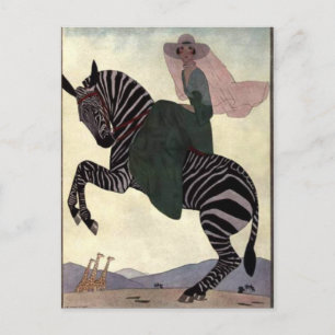 Riding the Zebra Vykort