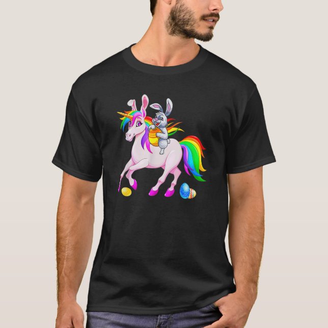 Riding Unicorn Girls Småbarn Öster T Shirt (Framsida)