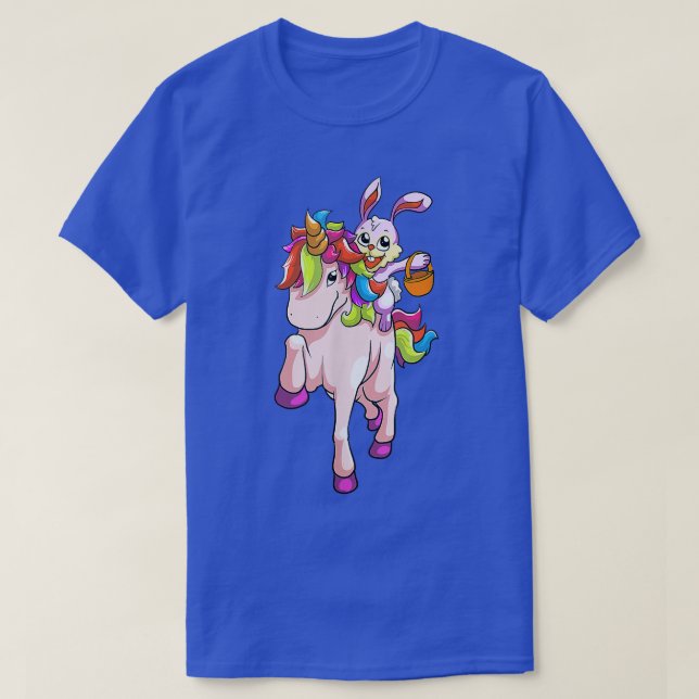 Riding Unicorn Girls Småbarn Öster T Shirt (Design framsida)
