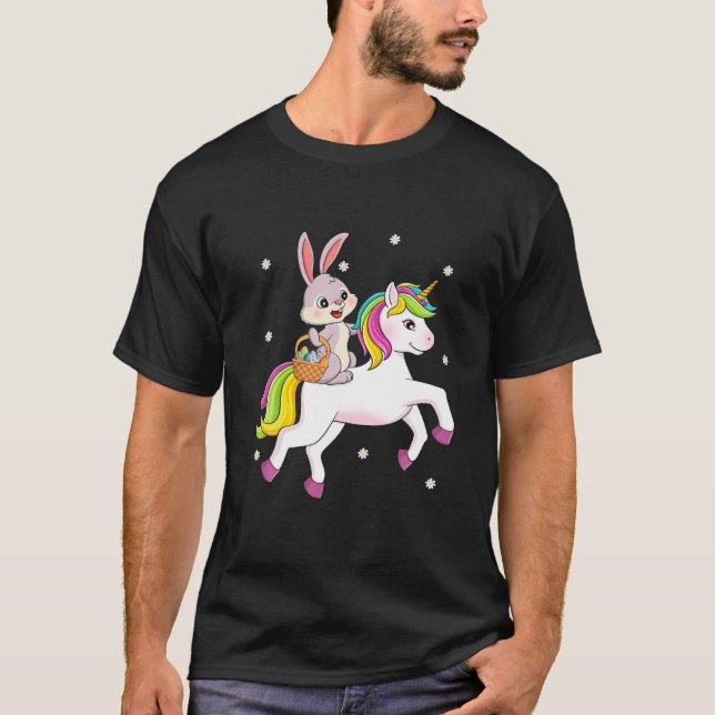 Riding Unicorn Girls Småbarn Öster T Shirt (Framsida)