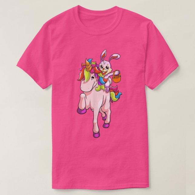Riding Unicorn Girls Småbarn Öster T Shirt (Design framsida)