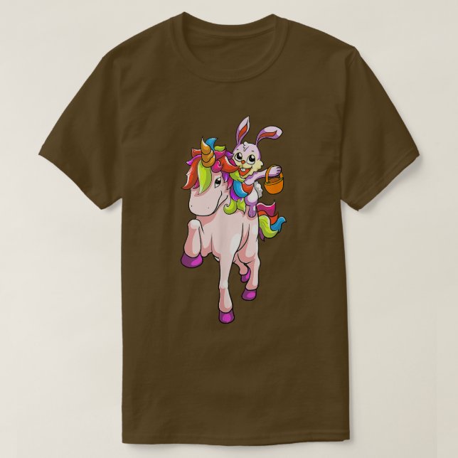 Riding Unicorn Girls Småbarn Öster T Shirt (Design framsida)