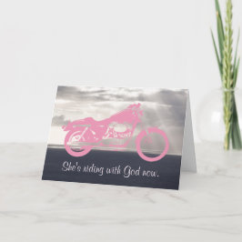 Riding with God Sympathy Card for Dam Biker Kort