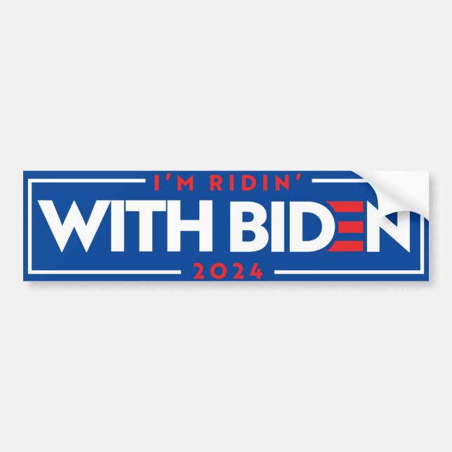 Ridin'med Biden 2024 Bildekal (Framsidan)