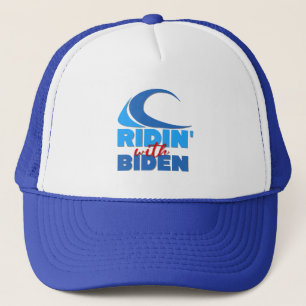 RIDIN'WITH BIDEN Truckerkeps - Blue & White