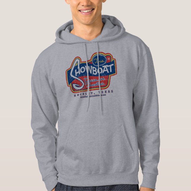 Ridit ut Showboatdrev i idrotts- grå Hoodie (Framsida)