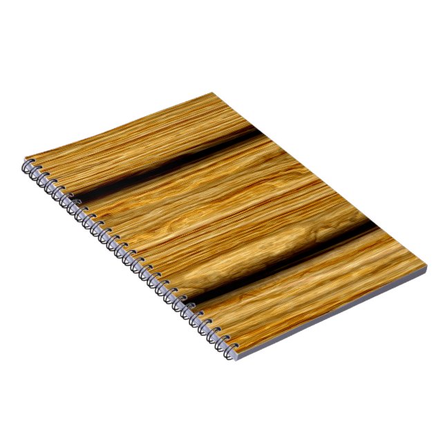 ridit ut trä stiger ombord struktur anteckningsbok med spiral (Högra Sidan)