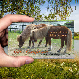 Ridlektioner Presentkortsmall Rabattkort