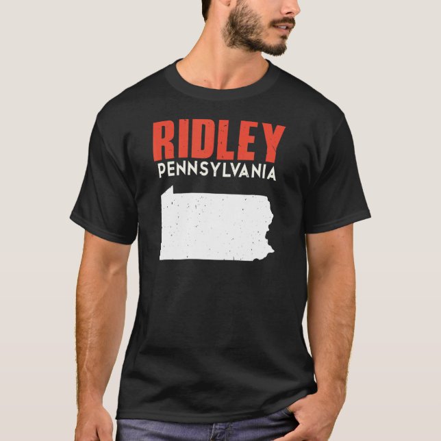 Ridley Pennsylvania USA State America Travel T Shirt (Framsida)