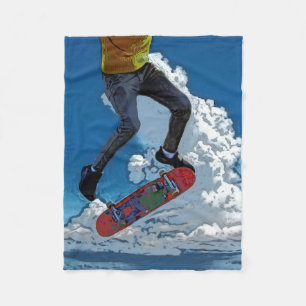 Ridning av Vinden - Skateboarder Poster Fleecefilt