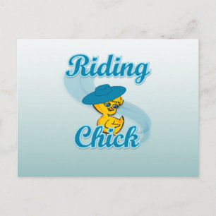 Ridning Chick #3 Vykort