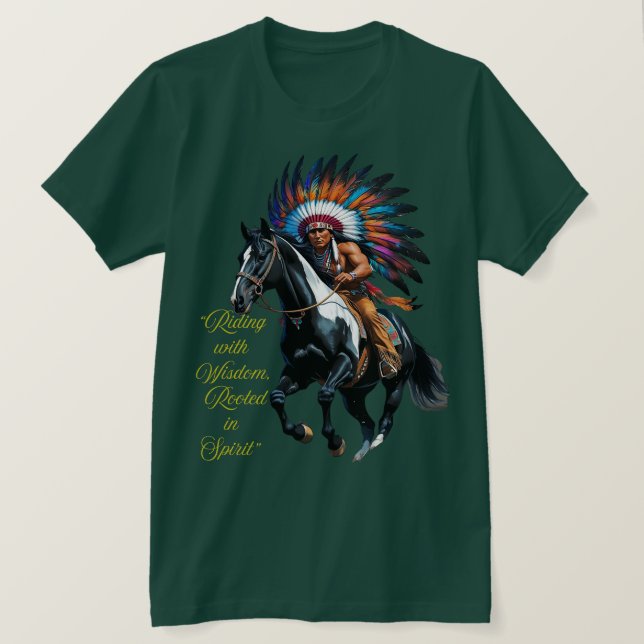 Ridning med visdom – Infödd anda T Shirt (Design framsida)
