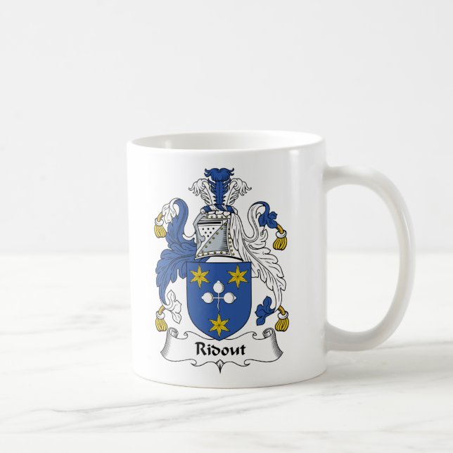 Ridout familjvapensköld kaffemugg (Höger)