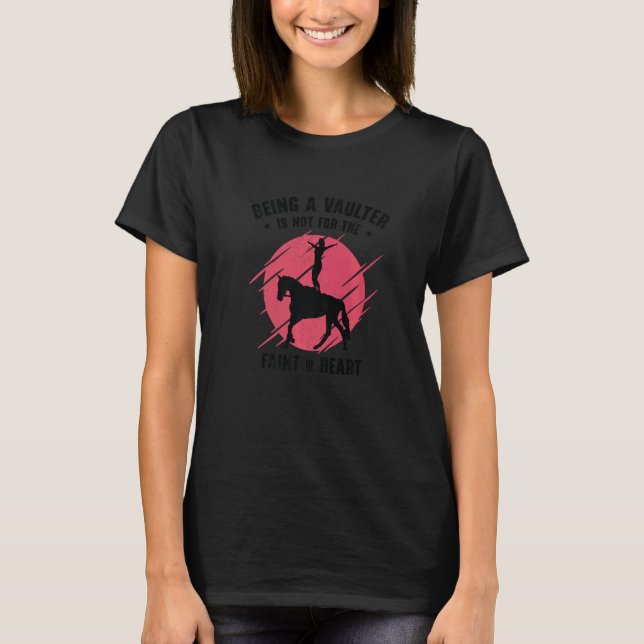 Ridsport Häst Voltige Voltigör Ridning T Shirt (Framsida)