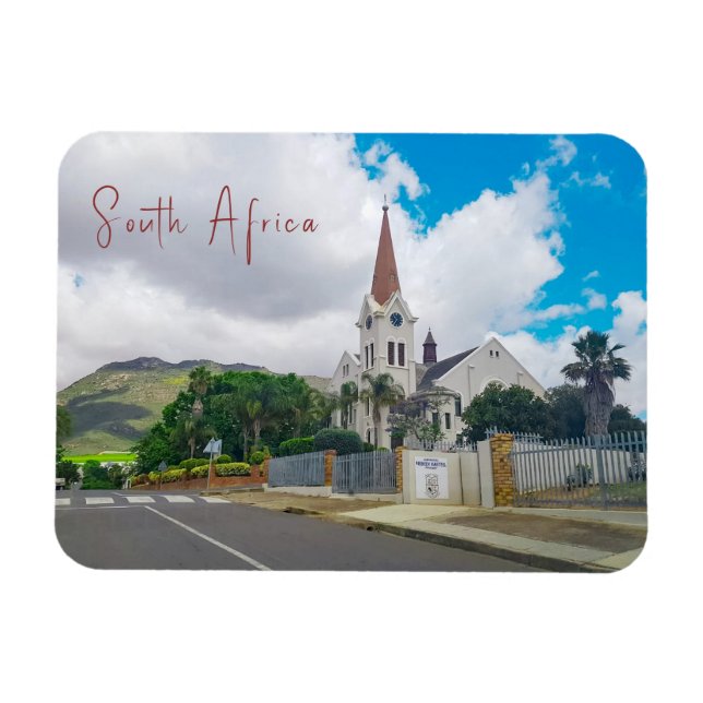 Riebeek-Kasteel Church View South Afrika ZA Magnet (Horisontell)