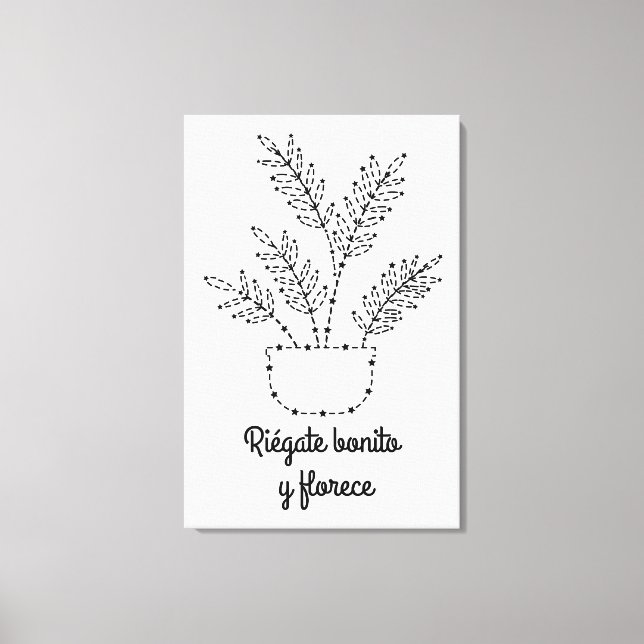 Riégate bonito I Lienzo vertical Canvastryck (Framsida)
