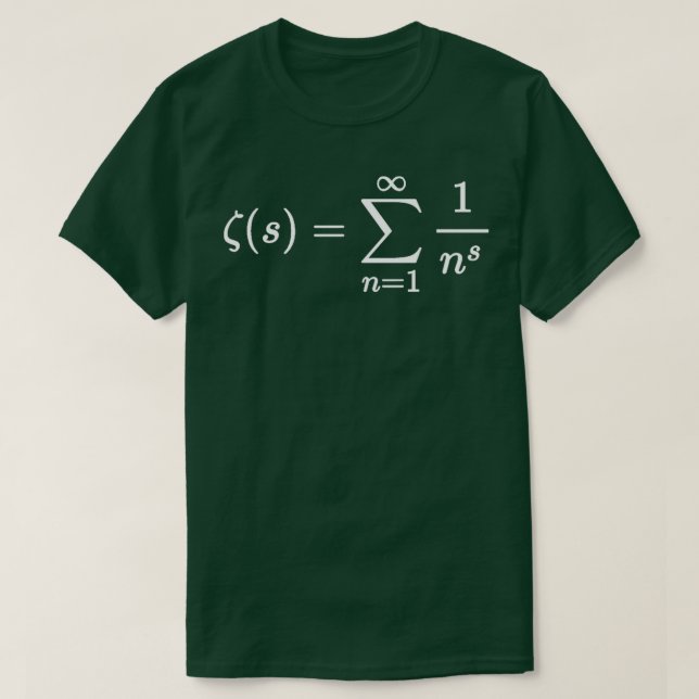 riemann zeta function dark version  t shirt (Design framsida)
