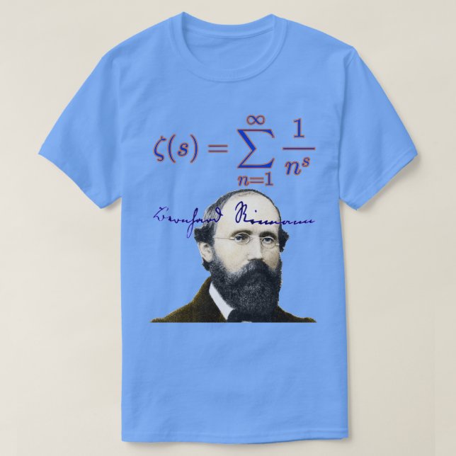 Riemann zeta function  t shirt (Design framsida)