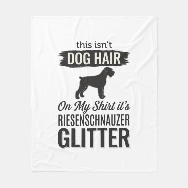 Riesenschnauzer Glitter Rolig Hund Ägare Design_1 Fleecefilt (Framsidan)