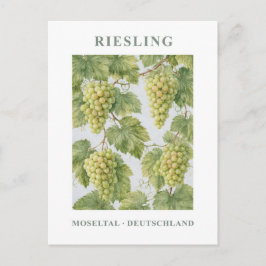 Riesling Mosel Årgång Grön Blommig Vykort