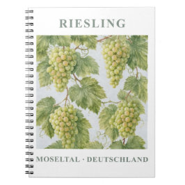 Riesling Moseltal Tyskland Vintage Resa Konst Anteckningsbok