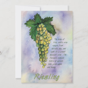 Riesling Vin Grapes-inbjudan Inbjudningar