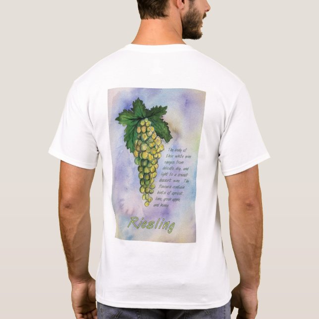 Riesling Vin Grapes T-Shirt (Baksida)