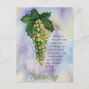 Riesling Vin Graps vycard Vykort
