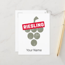 Riesling Vine Vintage Vin Drinker Graph Design Helg Vykort
