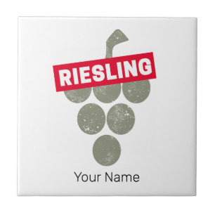 Riesling Vine Vintage Vin Drinker Graph Design Kakelplatta