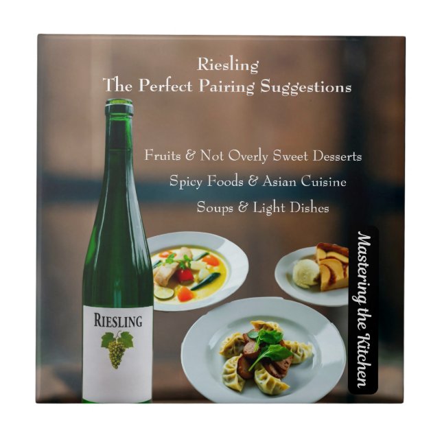 Riesling Vinparningsguide/Master the Kitchen Kakelplatta (Framsidan)