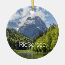 Riessersee Alpernas Garmisch Partenkirchen Bavaria Julgransprydnad Keramik