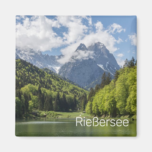 Riessersee Alpernas Garmisch Partenkirchen Bavaria Magnet (Framsidan)