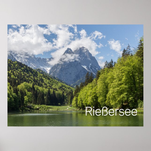Riessersee Alpernas Garmisch Partenkirchen Bavaria Poster (Framsidan)