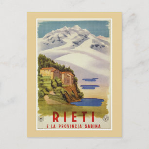 Rieti Sabina vintage Italienska reseaffisch Vykort