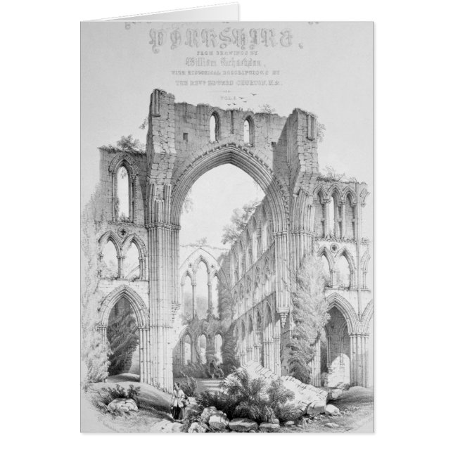 Rievaulx Abbey Hälsningskort (Framsidan)