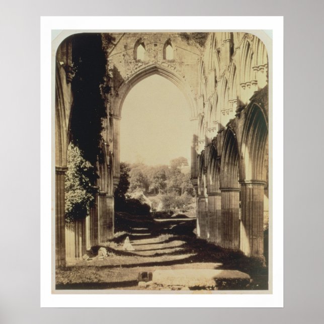 Rievaulx Abbey, North Yorkshire, 1854 (foto av sep Poster (Framsidan)