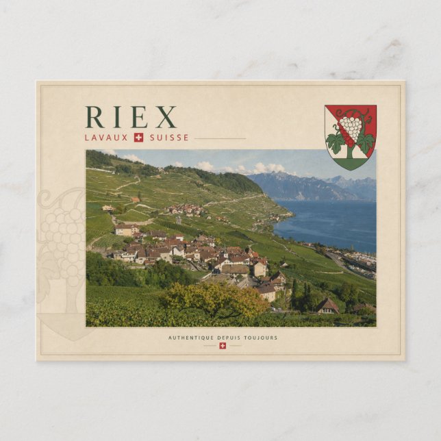 Riex, Lavaux - Schweiz Vykort (Framsida)