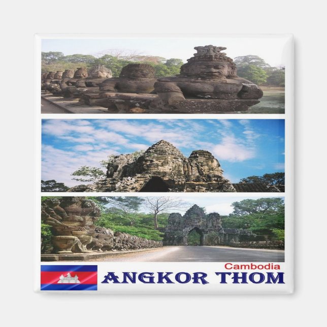 Rif. KH Kambodja, Angkor Thom, Fridge Magnet (Framsidan)