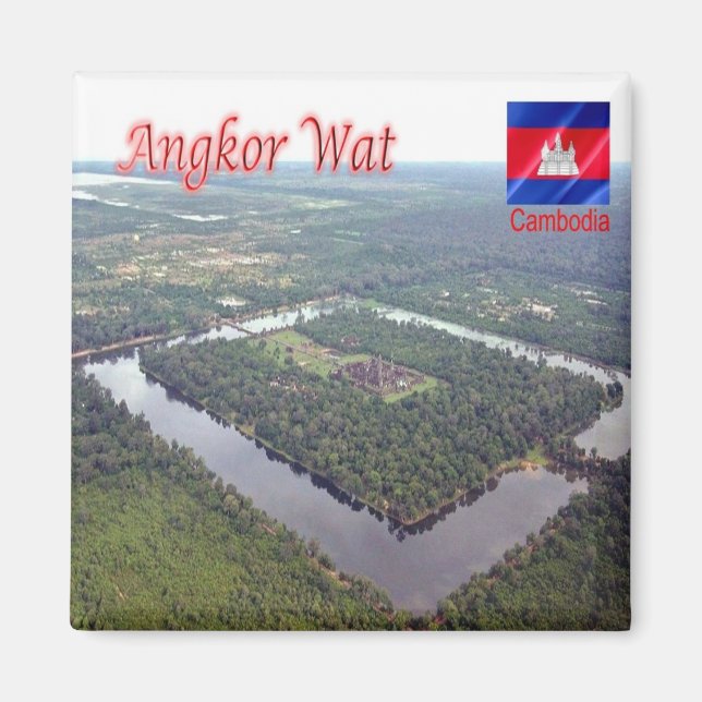 Rif. KH Kambodja, Angkor Wat, Aerial View Magnet (Framsidan)