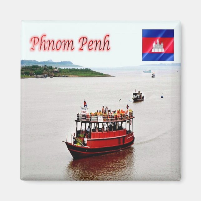 Rif. KH Kambodja, Phnom Penh, Fridge Magnet (Framsidan)