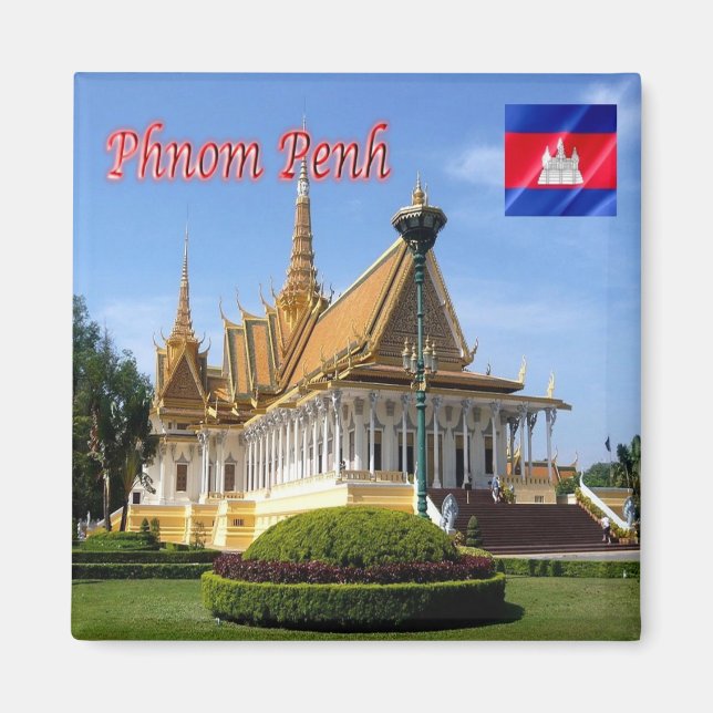 Rif. KH Kambodja, Phnom Penh, Royalet Ställe Magnet (Framsidan)