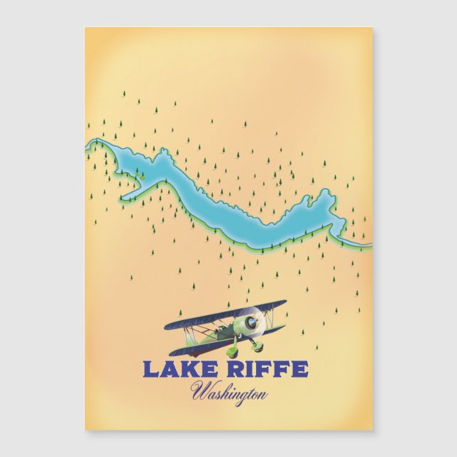 Riffe Lake Washington karta (Framsida)