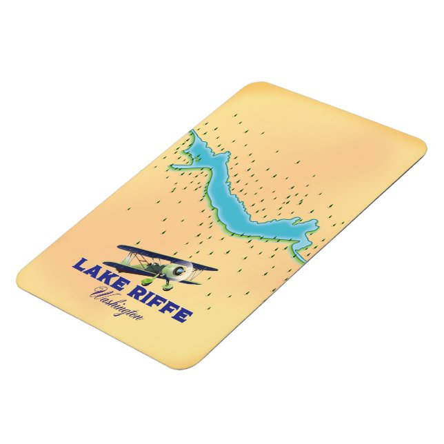 Riffe Lake Washington karta Magnet (Vänstra Sidan)