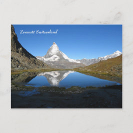 Riffelsee Matterhorn Zermatt Swiss Alpernas Vykort