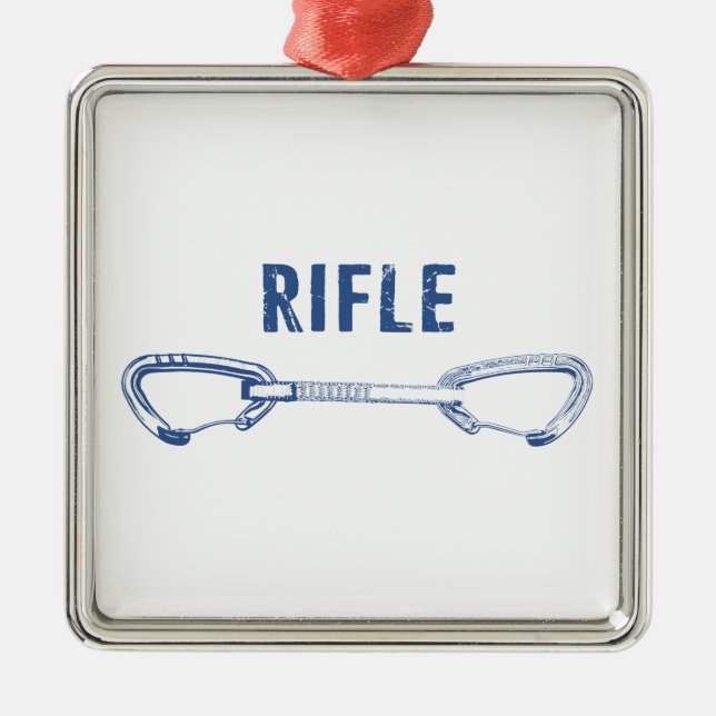 Rifle Colorado Sten klättring Quickdraw Julgransprydnad Metall (Framsidan)